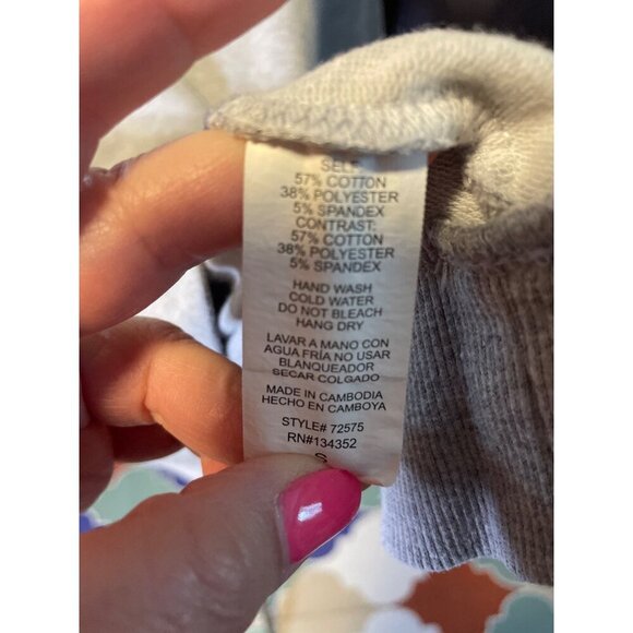 Ambiance Grey Kangaroo Pocket Long Sleeve Pullover Sweatshirt Sz S - Picture 6 of 8